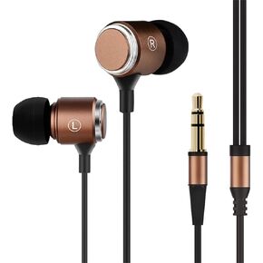 Long Cord Earplug Headphones Without Mic for Tv Watching,Wired Ear Buds Earbuds with Microphone,Noise Cancelling Music Headphones for Work,Deep Bass 3.5mm Earbuds for Compute,in Ear Monitors (6.5FT)