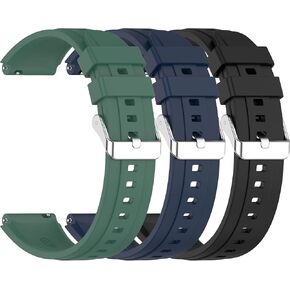 Band Compatible with uaue T60 Smart Watch 1.91inch Silicone Straps Sport Wristbands for uaue T60 Smartwatch (Black+Green+Nave)