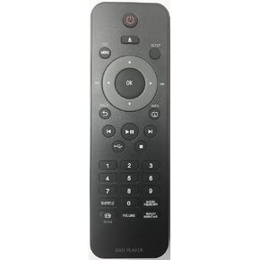 Smartby Remote Control Compatible with Philips DVD DVP3962, DVP3980, DVP3982, 242254901929,996510010476