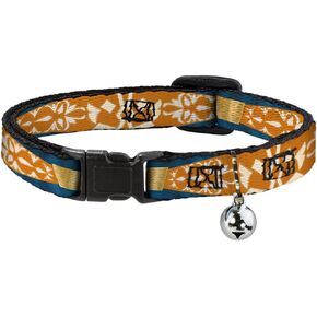 Buckle-Down Star Wars Cat Collar, Breakaway Collar with Bell, Star Wars Clone Wars Ahsoka Tano Bounding Blues Orange, 8.5 to 12 Inches 0.5 Inch Wide