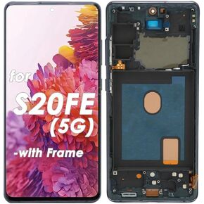 for Galaxy S20 FE 5G Screen Replacement, LCD Display Digitizer Full Assembly with Frame, Phone Screen Replacement Set with Repair Tools for G781B G781U G781B