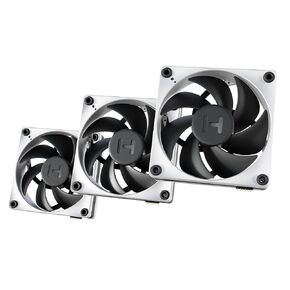 HYTE Thicc FP12 & Nexus Portal NP50 Bundle - 120mm x 32mm Performance Fans (3 Pack) - Includes Nexus Link Primary Node - White/Black