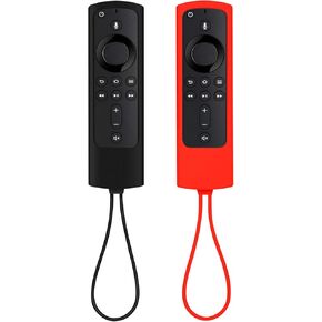 [2 Pack] ZYF Firestick Remote Cover (Glow in The Dark), Silicone Protective Cover Case for Fire TV Stick 4k - Green Glow & Sky Blue Glow