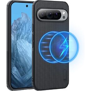 Nillkin Magnetic for Google Pixel 9/Pixel 9 Pro Case, Built-in Magnets Compatible with MagSafe, Thin Slim Fit, Shockproof Protective, Lanyard Hole, Soft Bumper, TPU+PC Dual Protection - Black