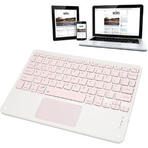 Bluetooth Keyboard with Touchpad, 78 Keys Portable Ultra Thin Silent Keyboard for for Smart Phones Tablets Laptops ()