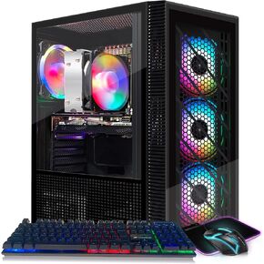 STGAubron Gaming Desktop PC, Radeon RX 5700 8G GDDR6, Intel Core i5-9400F up to 4.1GHz, 16G DDR4, 1T SSD, 600M WiFi, BT 5.0, RGB Fan x 4, RGB Keyboard & Mouse & Mouse Pad, W11H64