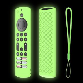 LEFXMOPHY Cover for Universal Toshiba and Insignia Smart TVs with 6 Shortcut Buttons Remote, Blue Silicone Protective Protector Glow in Dark