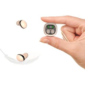 Loluka Black Invisible Earbuds Bluetooth, Discreet Smallest Hidden Tiny Bluetooth Mini Micro Earbuds for Work, Invisible Sleep Wireless Earphone Waterproof Headphones for Small Ears Canals Buds