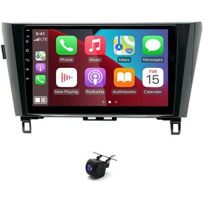 10" Car Stereo w/Carplay Android Auto for Nissan Xtrail Qashqai Rogue 2014-2019 Double Din Android 13.0 Car Radio Receiver w/WiFi GPS Navigation Bluetooth AHD Backup Camera Mic - 2+32G