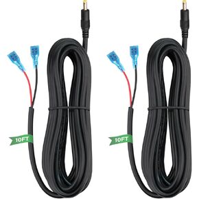 10 FT Extra Long Trail Camera Power Cord (2 Pcs): DC External Power Cable,4.0x1.7mm DC Plug Compatible, Ideal for Connection with Portable Power Banks, Solar Panels, Game Cameras, etc.