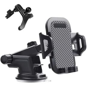 3-in-1 Universal Car Phone Mount Holder Cradle, Dashboard Windshield Air Vent Suction Cup Holder for iPhone and Android Smartphones