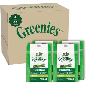 Greenies Teenie Natural Dog Dental Treats, Sweet Potato Flavor, 12 oz. Pack (43 Treats)