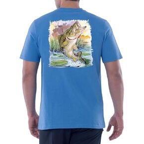 تي شيرت رجالي بأكمام قصيرة من مجموعة أسماك المياه العذبة من Guy Harvey