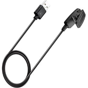 TUCANA 2 Pack Charge Cable Compatible for Garmin Approach S20/G10 Forerunner 235/35/64/230/630/645/645 Music/735XT/Vivomove HR/Lily, Replacement USB Charging Clip Sync Data Cable (2 pcs)
