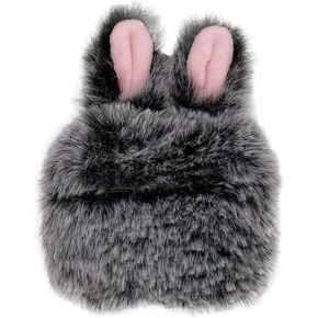 Cute Plush Rabbit Ears Airpods 3 Case 2021, Fluffy Soft Shockproof Anti-Fall Protective Case Cover for AirPods 3rd Generation (Grey)