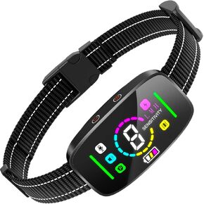 Dog Bark Collar for Large Medium Dogs, Anti Barking Training Collar with 8 Adjustable Sensitivity Beep Vibration, Smart Collar with 4 Modes & Upgraded Adjustable Intensity Electric Shock