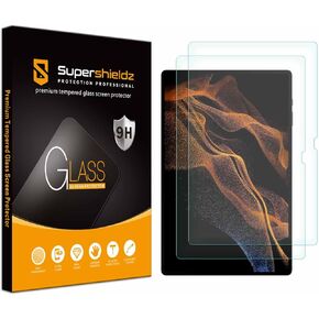 Supershieldz (2 Pack) Designed for Samsung Galaxy Tab S8 Ultra (14.6 inch) Screen Protector, (Tempered Glass) Anti Scratch, Bubble Free
