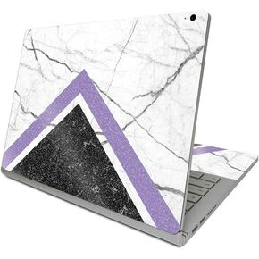 MightySkins Glossy Glitter Skin Compatible with Surface Book 3 13.5" (2020) - Geometric Marble | Protective, Durable High-Gloss Glitter Finish | Easy to Apply, Remove, Change Styles | Made in The USA