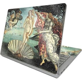 MightySkins Glossy Glitter Skin Compatible With Surface Book 3 13.5" (2020) - Birth Of Venus | Protective, Durable High-Gloss Glitter Finish | Easy to Apply, Remove and Change Styles | Made in The USA