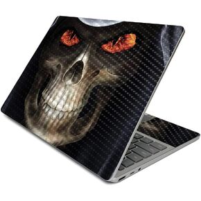 MightySkins Carbon Fiber Skin Compatible with Surface Laptop Go (2020) - Evil Reaper | Protective, Durable Textured Carbon Fiber Finish | Easy to Apply, Remove, and Change Styles | Made in The USA