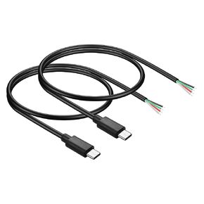 PNGKNYOCN USB C Pigtail Power Cable,2 Pack 5V USB Type C Male Plug to 4 Cores Bare Wire Extension Data Cable for USB C Equipment Installed or Replacement Repair DIY Cable（0.5M）