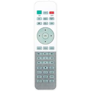 Replace Remote Control Compatible with BenQ Projector W2000+ W1070+ W1080ST+ HT1085ST W1120 TH683 W1110 TK800M W2000 W1075 W1090 W1700 HT2150ST HT2050 MH684 W3000 HT2550 HT1075 TH670