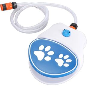 Dog Water Fountain Outdoor Drinking Water Toy, Activated Water Fountain with Hose, Dog Sprinkler Step On, Fun Dog Toys, Outdoor Dog Drinking Water