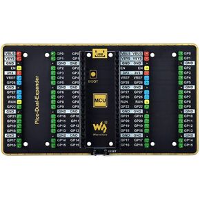 موسع GPIO مزدوج للوحة Raspberry Pi Pico، مجموعتان من الرؤوس الذكورية لتوصيل وحدات التوسيع مباشرة