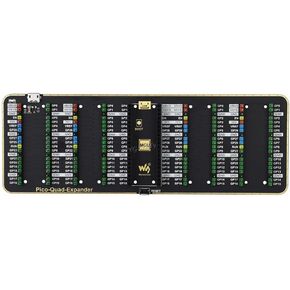 Quad GPIO Expander for Raspberry Pi Pico for Connecting More Expansion Modules Four Sets of Male Headers USB-Powered Support @XYGStudy (Pico-Quad-Expander)