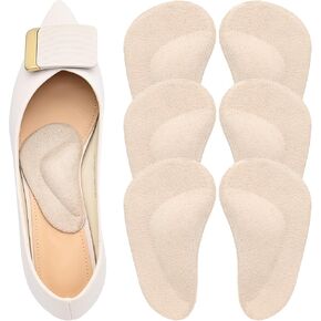 Gel Arch Support, 3 Pairs Shoe Insoles for Flat Feet, Reusable Arch Inserts for Plantar Fasciitis, Adhesive Arch Pad for Relieve Pressure and Foot Pain