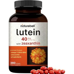 NatureBell Astaxanthin 12mg, 240 Softgels, Made with Astax (Max Strength from MicroAlgae), Natural Antioxidant for Skin & Eye Health – Non-GMO & No Gluten, 4 Month Supply