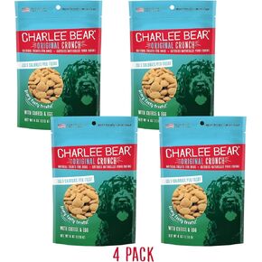 Charlee Bear Dog Treat with Cheese & Egg (4 Pack) 6 oz Each