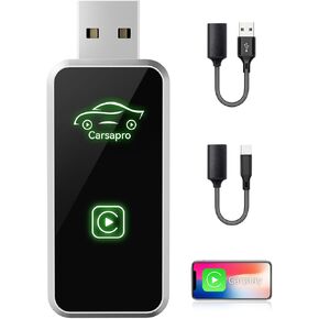 Wireless CarPlay Adapter for iPhone, CarPlay Dongle Converts Factory Wired CarPlay to Wireless Connection Zero Latency, Fast & Stable, Carplay Wireless Adapter Converter for Cars