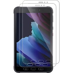 قطعتان من واقي الشاشة الزجاجي الشفاف لهاتف سامسونج جالاكسي تاب اكتيف 3 8.0 بوصة T570 T575