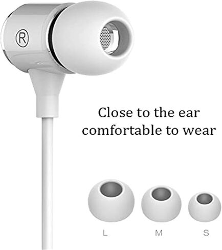 Long Cord Earplug Headphones Without Mic for Tv Watching,Wired Ear Buds Earbuds with Microphone,Noise Cancelling Music Headphones for Work,Deep Bass 3.5mm Earbuds for Compute,in Ear Monitors (6.5FT) in Saudi Arabia