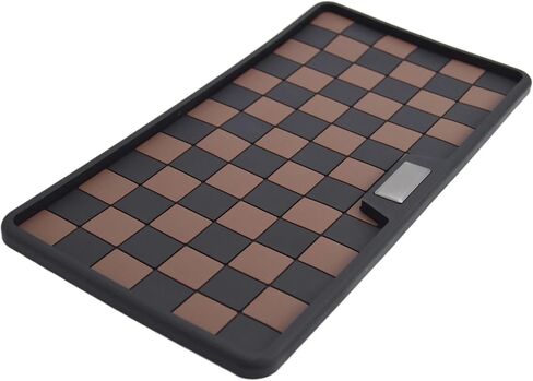 Checkered Anti-Slip Tray Rubber Pad Mat for Key Fob Sunglasses Cell Phone can be Placed on Dashboard or Armrest Lid etc. (Brown Checkered, with Raised Edge) in Saudi Arabia