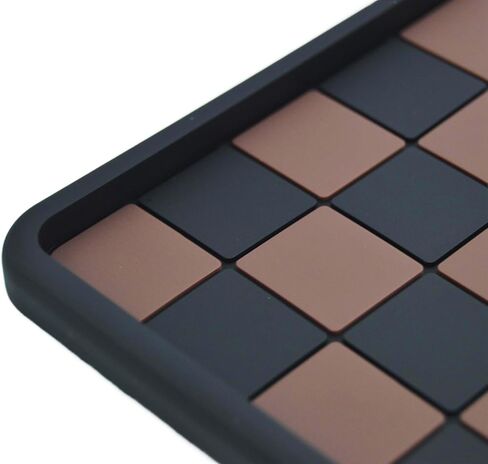 Checkered Anti-Slip Tray Rubber Pad Mat for Key Fob Sunglasses Cell Phone can be Placed on Dashboard or Armrest Lid etc. (Brown Checkered, with Raised Edge) in Saudi Arabia