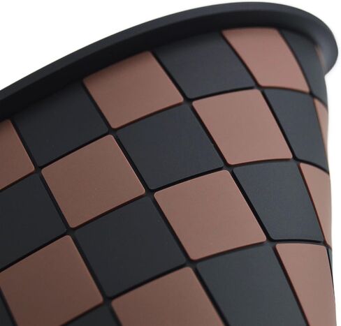 Checkered Anti-Slip Tray Rubber Pad Mat for Key Fob Sunglasses Cell Phone can be Placed on Dashboard or Armrest Lid etc. (Brown Checkered, with Raised Edge) in Saudi Arabia