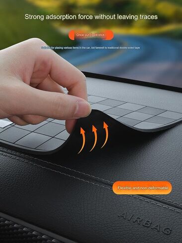 صينية مربعة مضادة للانزلاق من المطاط لنظارات Key Fob الشمسية للهاتف الخلوي يمكن وضعها على لوحة القيادة أو غطاء مسند الذراع وما إلى ذلك. (مربعات بنية، مع حافة مرتفعة) in Saudi Arabia
