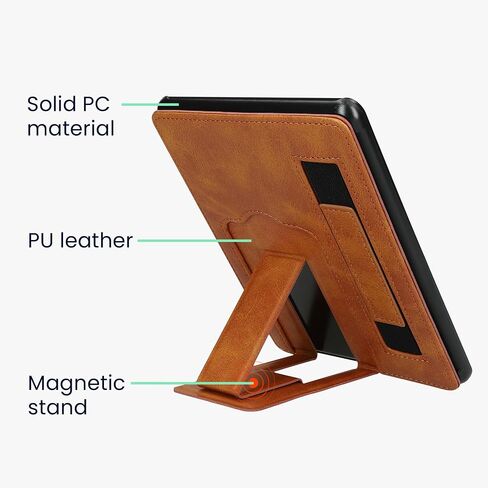 غطاء جلد PU قابل للطي وحامل للقارئ الإلكتروني متوافق مع Amazon Kindle Paperwhite 11. حافظة الجيل 2021 - أزرق داكن in Saudi Arabia