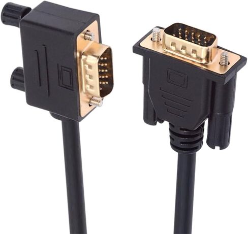 NFHK 90 Degree Left Angled VGA RGB Male to Straight Male Extension Cable 3COAX+6C for Monitor Projector Computer in Saudi Arabia