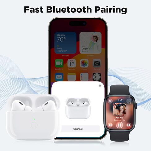 Compatible for Air Pods 3rd Generation Charging Case, Air Pods 3rd Gen Charger Cases Replacement with Bluetooth Pairing Sync Button, 600 Mah Built-in Battery, White, No Earbuds. in Saudi Arabia