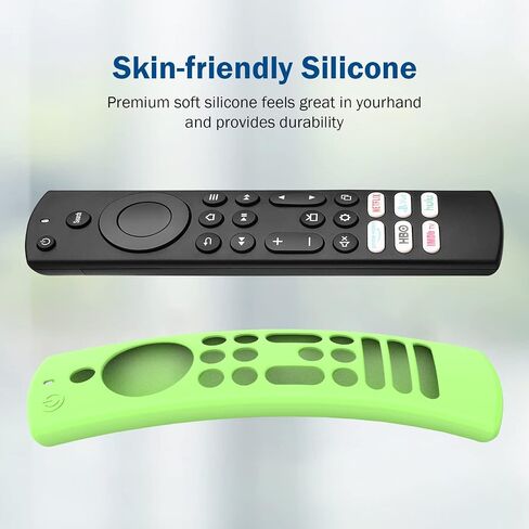 LEFXMOPHY Cover for Universal Toshiba and Insignia Smart TVs with 6 Shortcut Buttons Remote, Blue Silicone Protective Protector Glow in Dark in Kuwait