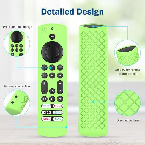 LEFXMOPHY Cover for Universal Toshiba and Insignia Smart TVs with 6 Shortcut Buttons Remote, Blue Silicone Protective Protector Glow in Dark in Kuwait