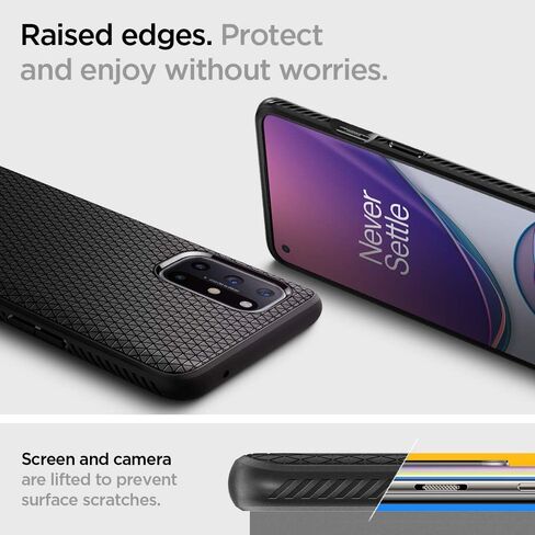 Spigen Liquid Air Designed for Oneplus 8T Case (2020) - Matte Black in Saudi Arabia