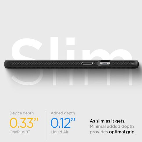 Spigen Liquid Air Designed for Oneplus 8T Case (2020) - Matte Black in Saudi Arabia