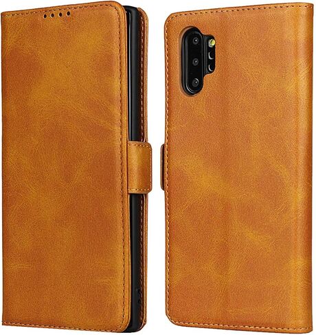 iCoverCase for Samsung Galaxy Note 10 Plus Wallet Case, Premium PU Magnetic Leather Card Slots Holder Carry Kickstand Feature Flip Cover Case for Galaxy Note 10+ 5G (Navy Blue) in Kuwait