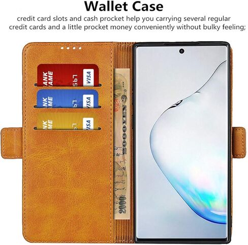 iCoverCase for Samsung Galaxy Note 10 Plus Wallet Case, Premium PU Magnetic Leather Card Slots Holder Carry Kickstand Feature Flip Cover Case for Galaxy Note 10+ 5G (Navy Blue) in Kuwait