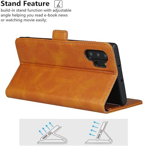 iCoverCase for Samsung Galaxy Note 10 Plus Wallet Case, Premium PU Magnetic Leather Card Slots Holder Carry Kickstand Feature Flip Cover Case for Galaxy Note 10+ 5G (Navy Blue) in Kuwait