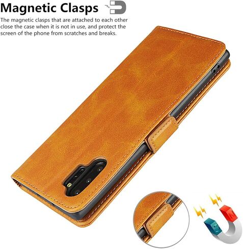 iCoverCase for Samsung Galaxy Note 10 Plus Wallet Case, Premium PU Magnetic Leather Card Slots Holder Carry Kickstand Feature Flip Cover Case for Galaxy Note 10+ 5G (Navy Blue) in Kuwait